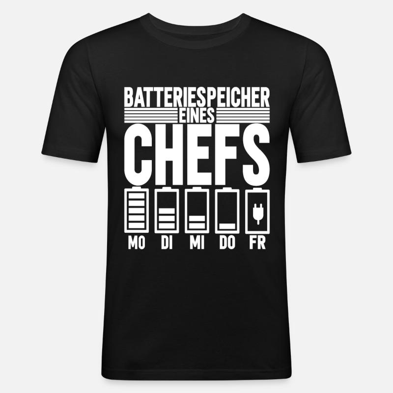 Abteilungsleiter Chef - Männer Slim Fit T-Shirt - Schwarz