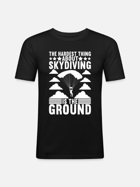 Parachute Skydiving - Men's Slim Fit T-Shirt - black