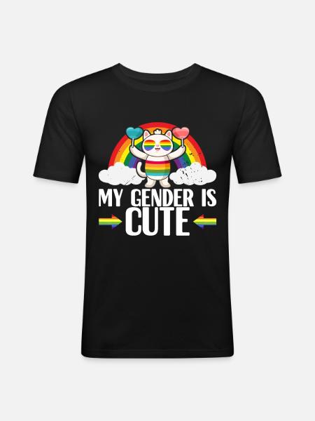 Fierté gaie LGBTQ - T-shirt près du corps Homme - noir