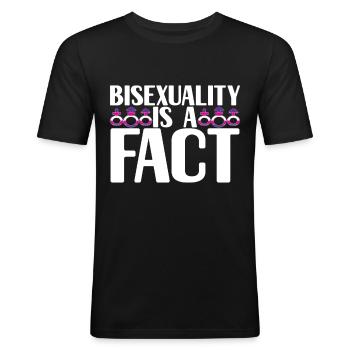LGBTQ Bisexual - Men's Slim Fit T-Shirt - black - Front - Nik (191cm)