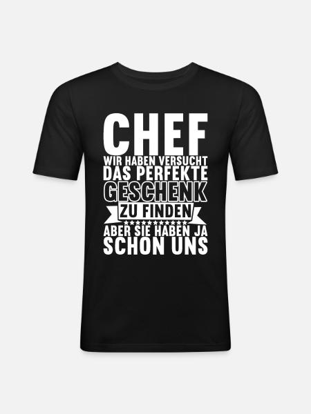 Abteilungsleiter Chef - Männer Slim Fit T-Shirt - Schwarz