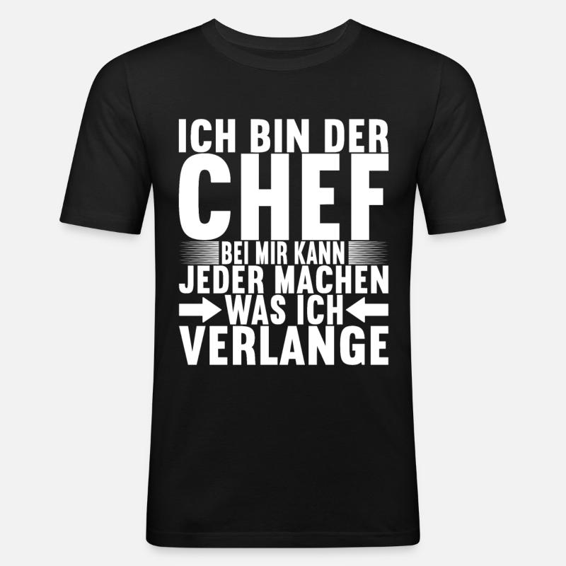 Abteilungsleiter Chef - Männer Slim Fit T-Shirt - Schwarz