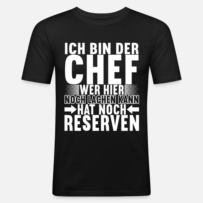 Abteilungsleiter Chef - Männer Slim Fit T-Shirt - Schwarz