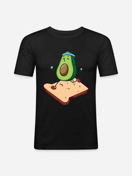 Avocado Toast - Men's Slim Fit T-Shirt - black