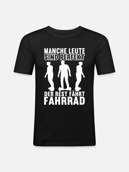 Hoverboard Skating - Männer Slim Fit T-Shirt - Schwarz