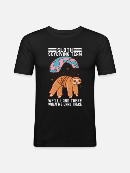Parachute Skydiving - Men's Slim Fit T-Shirt - black