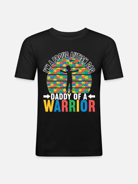 Autistic Autism Autistic - Men's Slim Fit T-Shirt - black