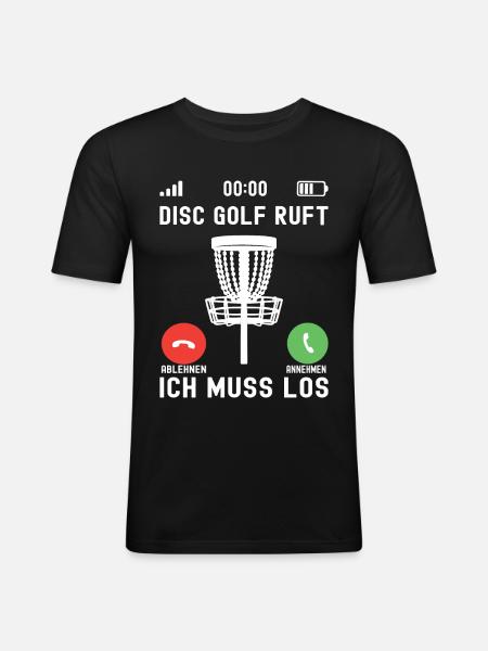 Disc Golf Disc Golfer - Men's Slim Fit T-Shirt - black