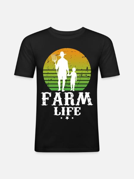 Countryside - Men's Slim Fit T-Shirt - black