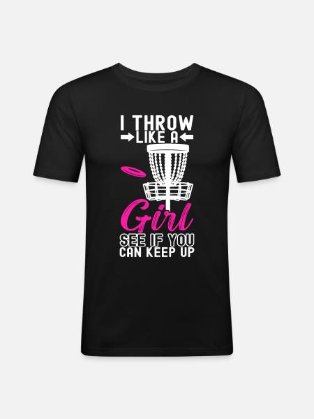Disc Golf Disc Golfer - Men's Slim Fit T-Shirt - black
