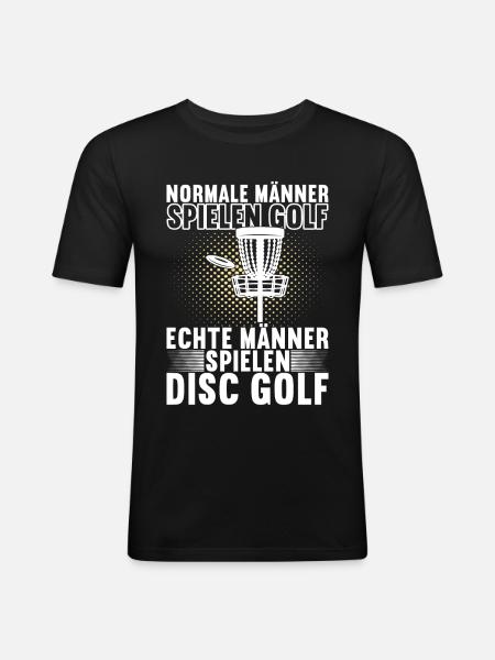 Disc Golf Disc Golfer - Männer Slim Fit T-Shirt - Schwarz