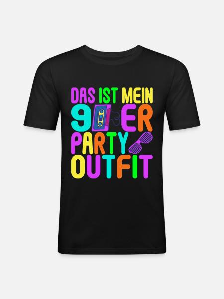 90s Party 90s - Men's Slim Fit T-Shirt - black