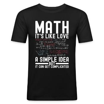 Professeur de mathématiques Mathématiques - T-shirt près du corps Homme - noir - Devant - Nik (191cm)