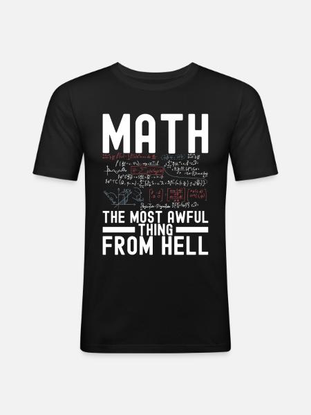 Math Teacher Mathematics - Men's Slim Fit T-Shirt - black
