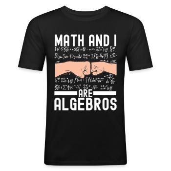 Professeur de mathématiques Mathématiques - T-shirt près du corps Homme - noir - Devant - Nik (191cm)