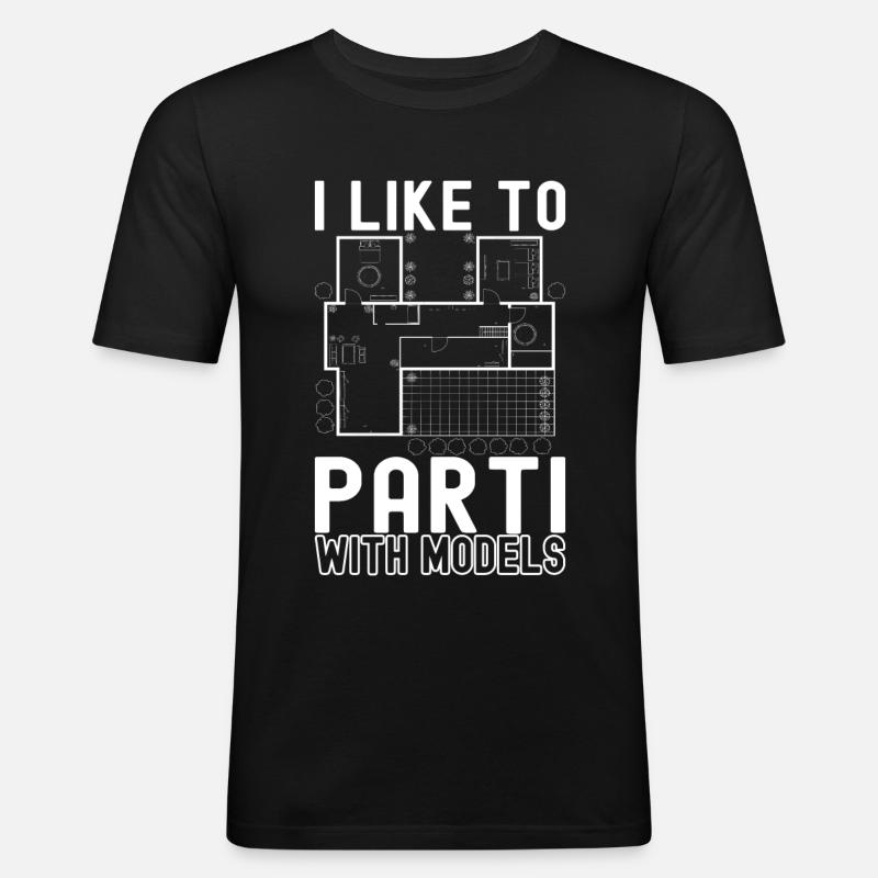 Architecture d’architecte - T-shirt près du corps Homme - noir