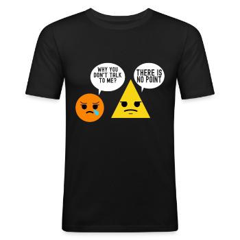 Professeur de mathématiques Mathématiques - T-shirt près du corps Homme - noir - Devant - Nik (191cm)