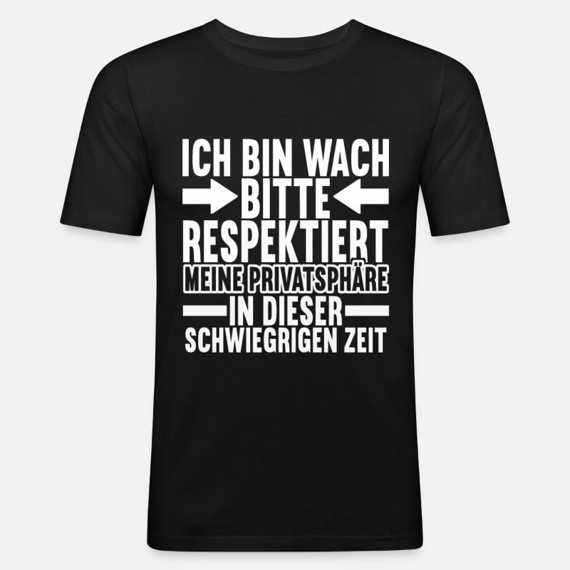 Faultier Lustige Sprüche Sarkasmus - Männer Slim Fit T-Shirt - Schwarz