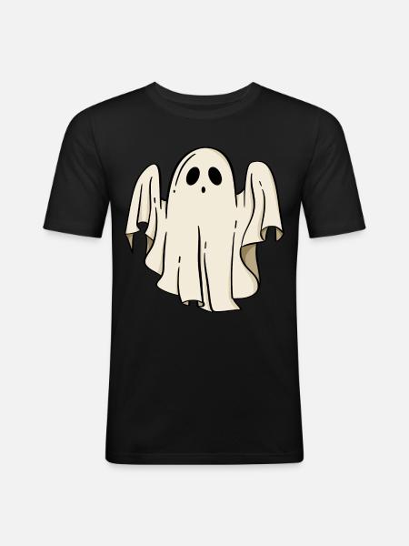 Ghost Halloween - Men's Slim Fit T-Shirt - black