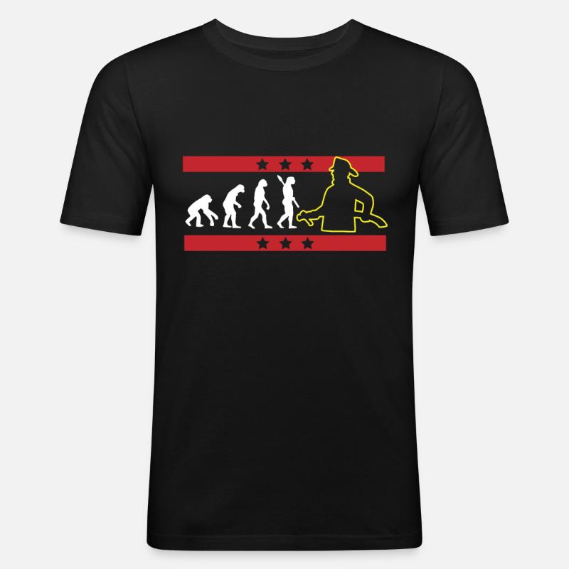 EVOLUTION FIREFIGHTER FIREFIGHTER FIREFIGHTER - Men's Slim Fit T-Shirt - black