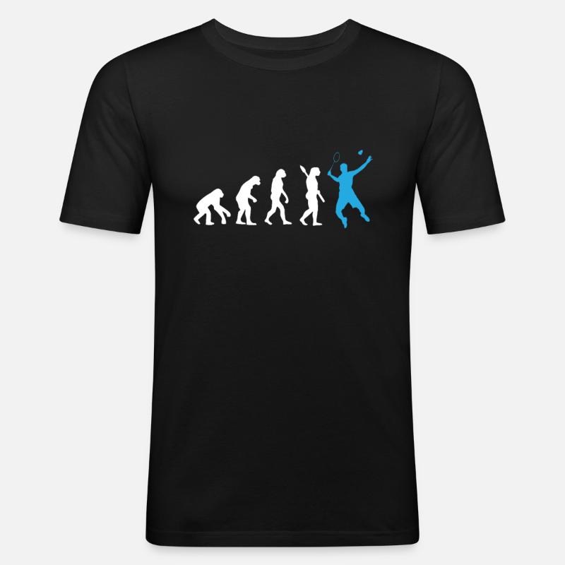 EVOLUTION BADMINTON DEVELOPMENT BADMINTON - Men's Slim Fit T-Shirt - black