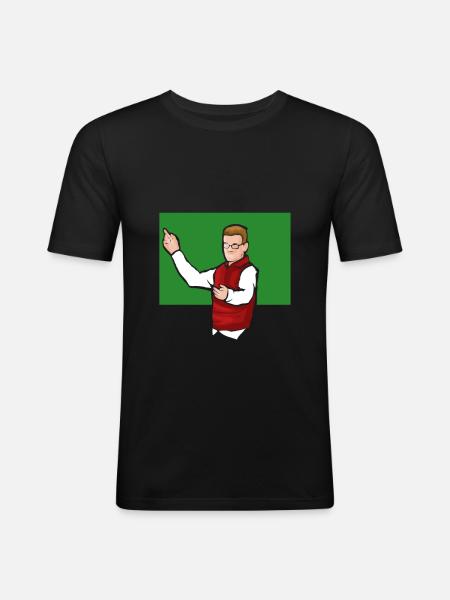 Enseignant au tableau - T-shirt près du corps Homme - noir