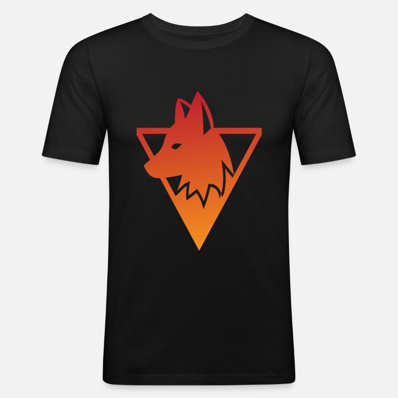 Fuchs - Männer Slim Fit T-Shirt - Schwarz