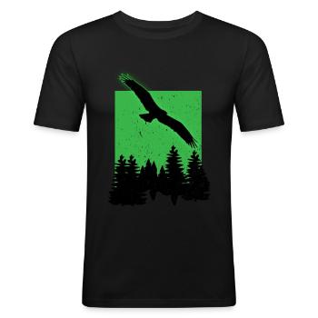 White-tailed Eagle - Men's Slim Fit T-Shirt - black - Front - Nik (191cm)