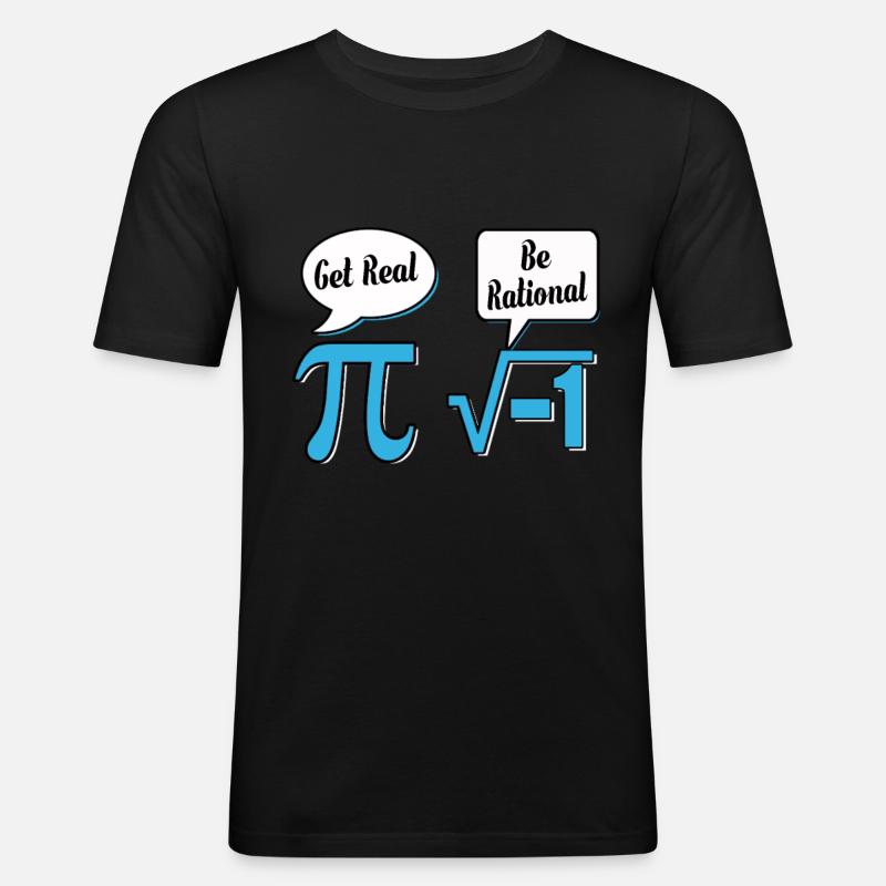 Math math mathematician experiment gift - Men's Slim Fit T-Shirt - black