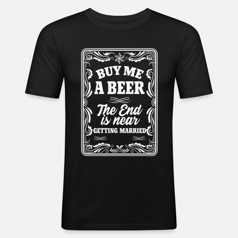 Junggesellenabschied - Männer Slim Fit T-Shirt - Schwarz