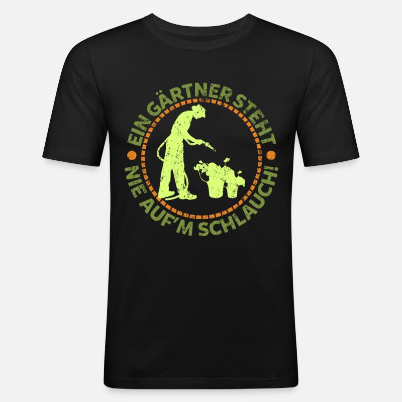 Gärtner Garten Gartenarbeit - Männer Slim Fit T-Shirt - Schwarz