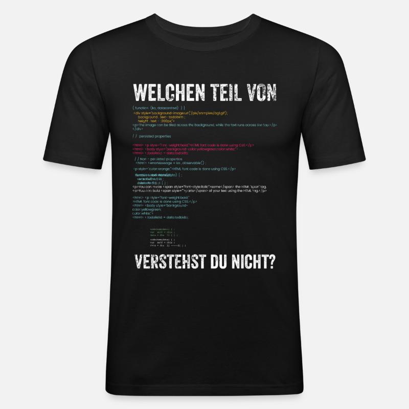 Programmierer - Männer Slim Fit T-Shirt - Schwarz