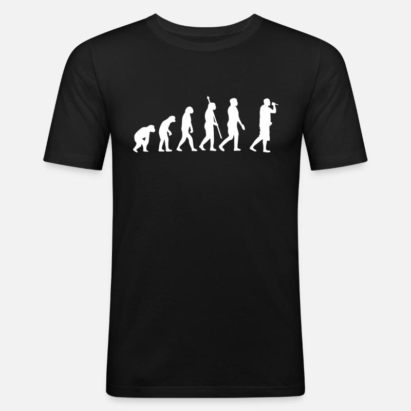 Evolution Rapper Histoire de rap Hip-Hop Rap - T-shirt près du corps Homme - noir