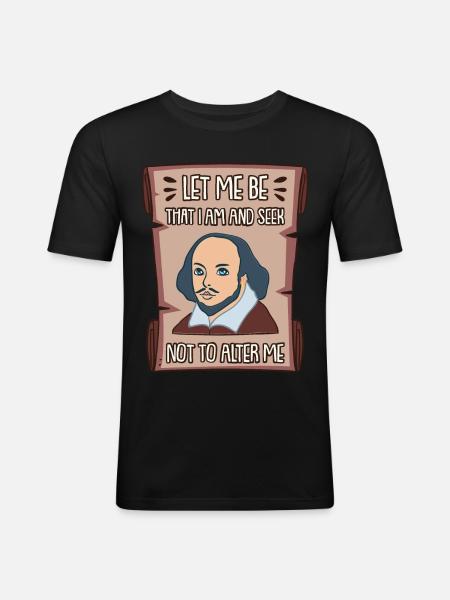 William Shakespeare - T-shirt près du corps Homme - noir