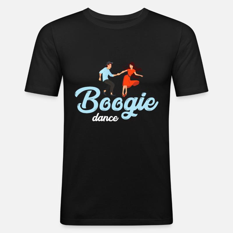 Boogie Woogie Dance - Maglietta aderente da uomo - nero