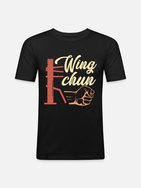 Cadeau Wing Chun - T-shirt près du corps Homme - noir