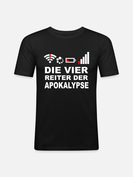 Reiter der APOKALYPSE - Männer Slim Fit T-Shirt - Schwarz