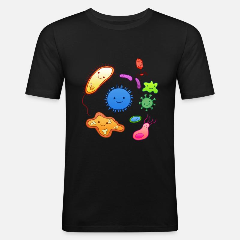 Microbacteria - Men's Slim Fit T-Shirt - black