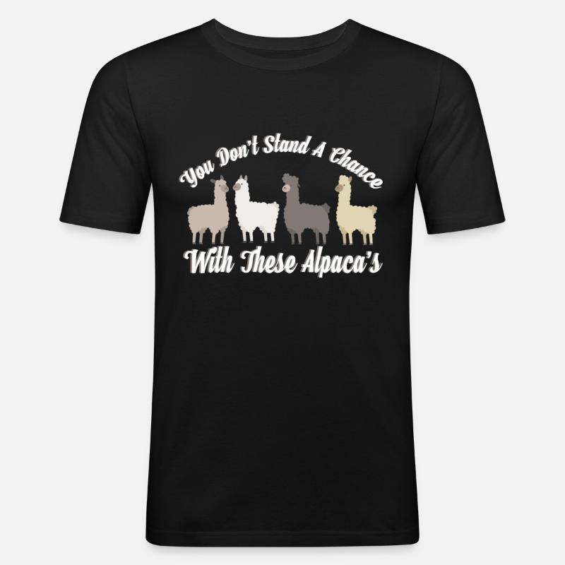 Alpacas Alpacas Alpacas Alpacas - Men's Slim Fit T-Shirt - black