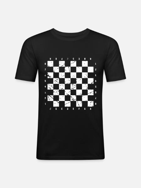 Déguisement d'échiquier - T-shirt près du corps Homme - noir