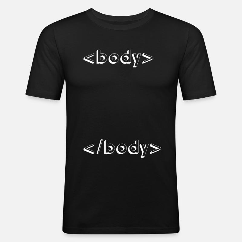 html css geek programming - Men's Slim Fit T-Shirt - black