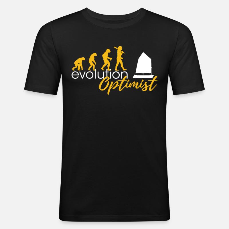 Evolution Of Optimists - T-shirt près du corps Homme - noir