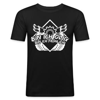 Tuner und Tuning Geschenk für Kfz Automechaniker - Männer Slim Fit T-Shirt - Schwarz - Vorne - Nik (191cm)
