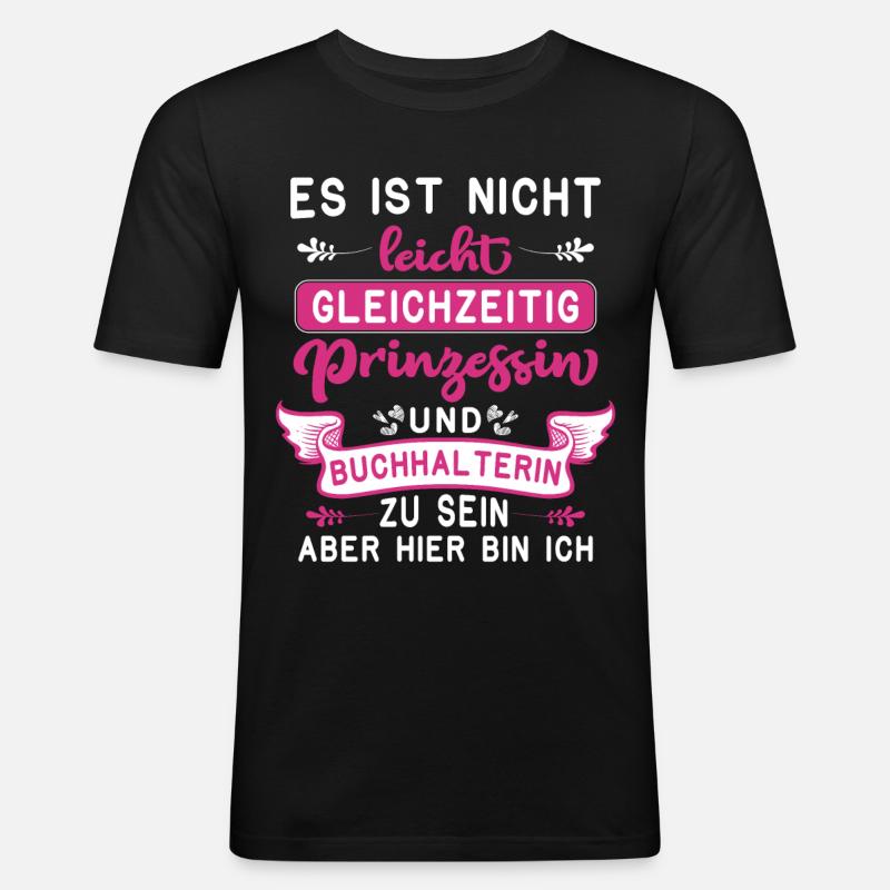 Buchhalter Buchhalter Buchhaltung - Männer Slim Fit T-Shirt - Schwarz
