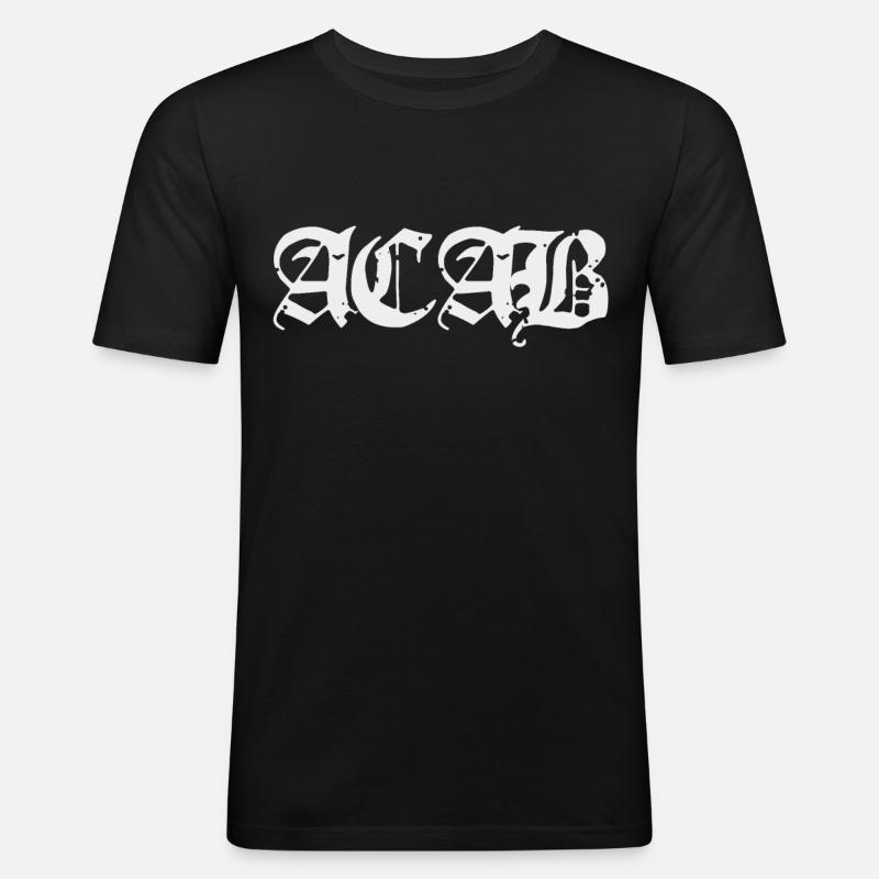 ACAB - Männer Slim Fit T-Shirt - Schwarz