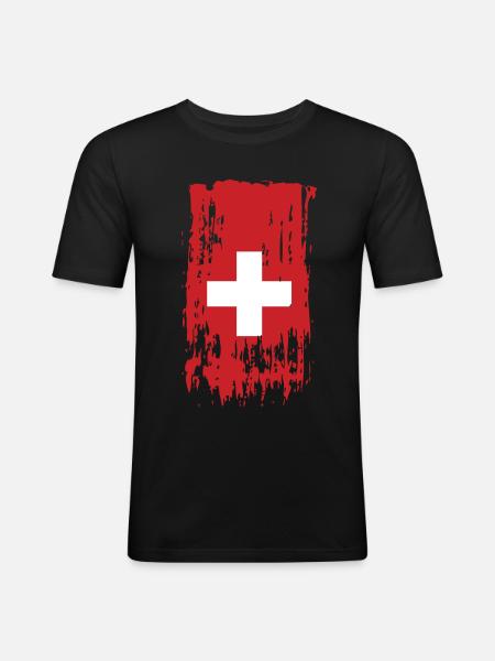 Switzerland Switzerland Switzerland - Men's Slim Fit T-Shirt - black