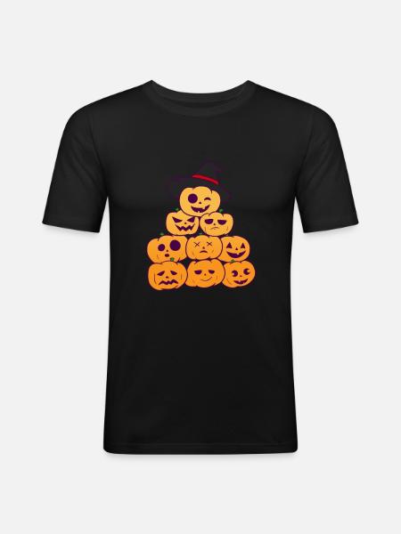 Pumpkins - Men's Slim Fit T-Shirt - black