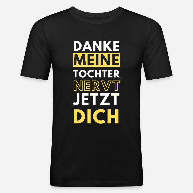 Schwiegersohn witziger Spruch - Männer Slim Fit T-Shirt - Schwarz