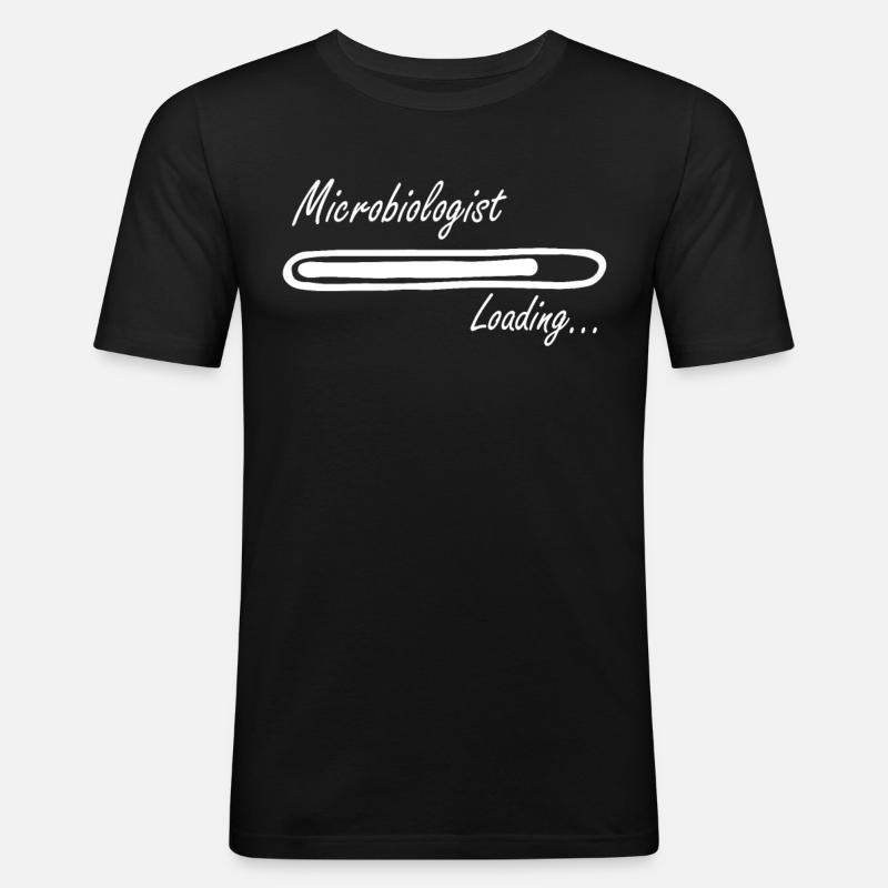 Microbiologist Loading Tea - Men's Slim Fit T-Shirt - black
