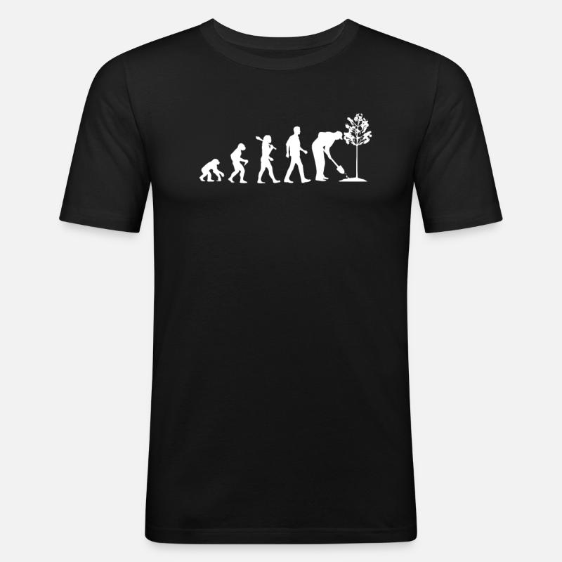 Ecologist Evolution - Männer Slim Fit T-Shirt - Schwarz